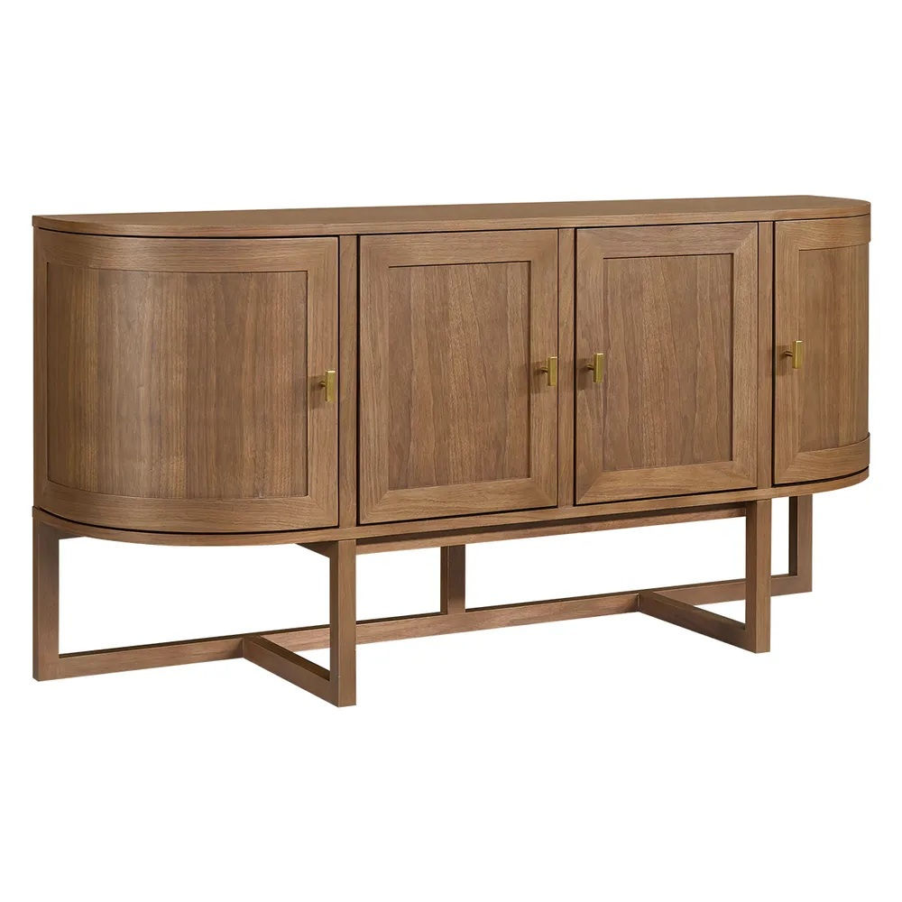 Louis 4-Door Demilune Buffet - Oak - Walnut - 160cm wide - rr$3735