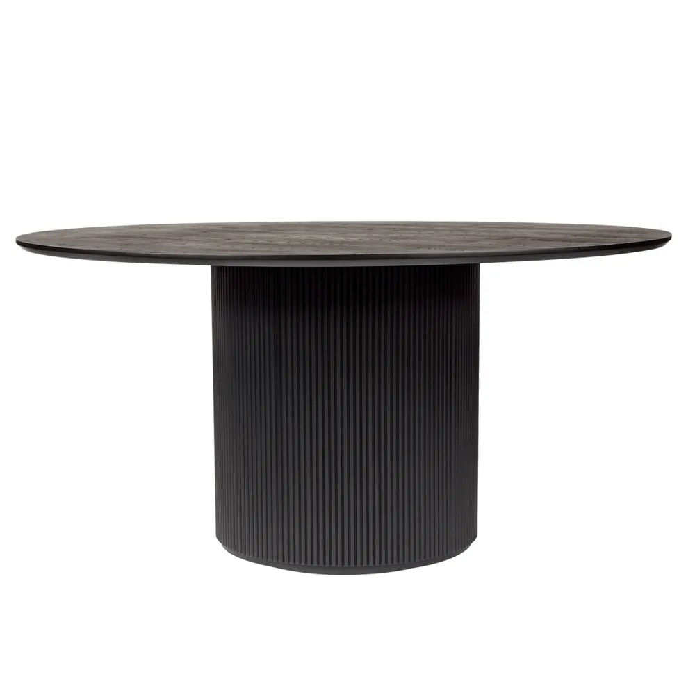 Arlo Round Dining Table - Ash Wood - Black Finish - 150cm  diam - rr$2990