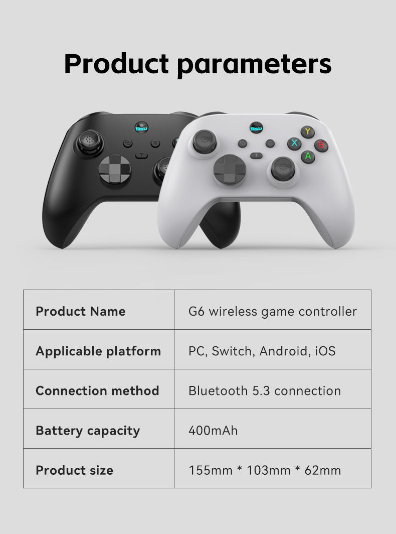 Thumbnail: G6 wireless  mobile game controller with Hall trigger and Hall joystick supporti