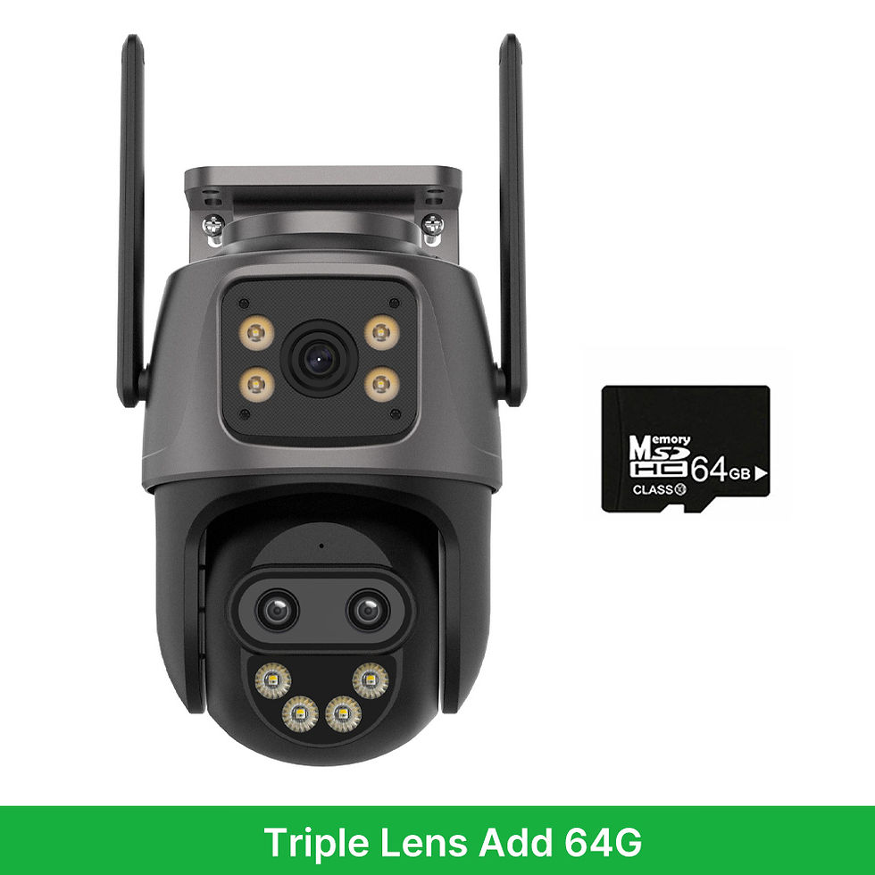 Thumbnail: WONSDAR IP Camera Outdoor Three-Lens External WiFi Camera 4K HD Dual Screen Secu