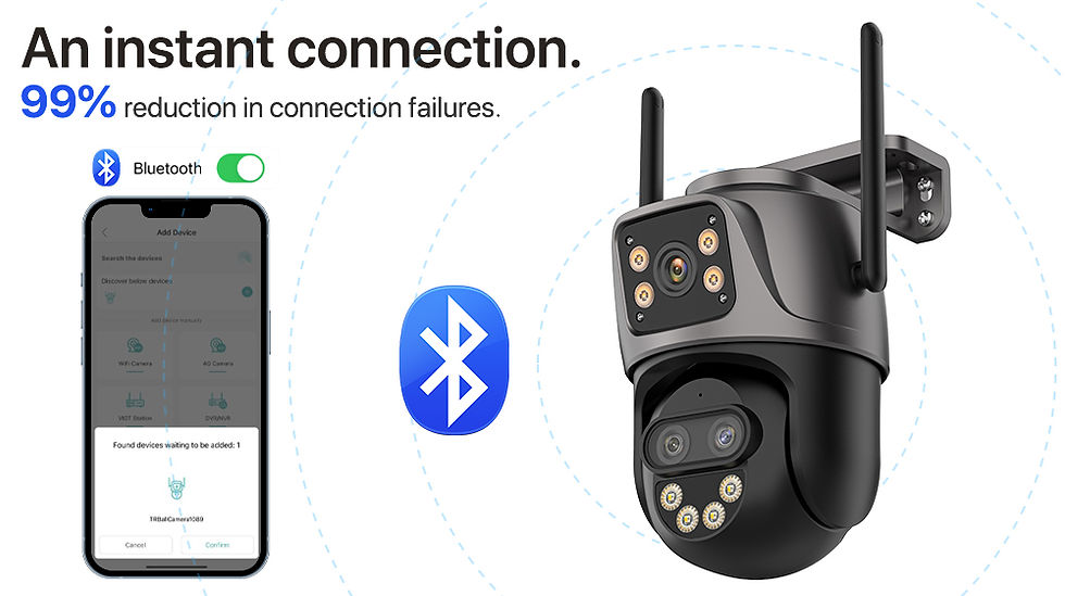 Thumbnail: WONSDAR IP Camera Outdoor Three-Lens External WiFi Camera 4K HD Dual Screen Secu