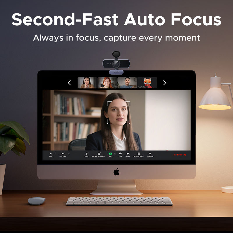 Thumbnail: UGREEN 4K FHD 1080P Webcam 8MP for PC, PDAF Auto Focus, Dual AI Noise-Cancelling