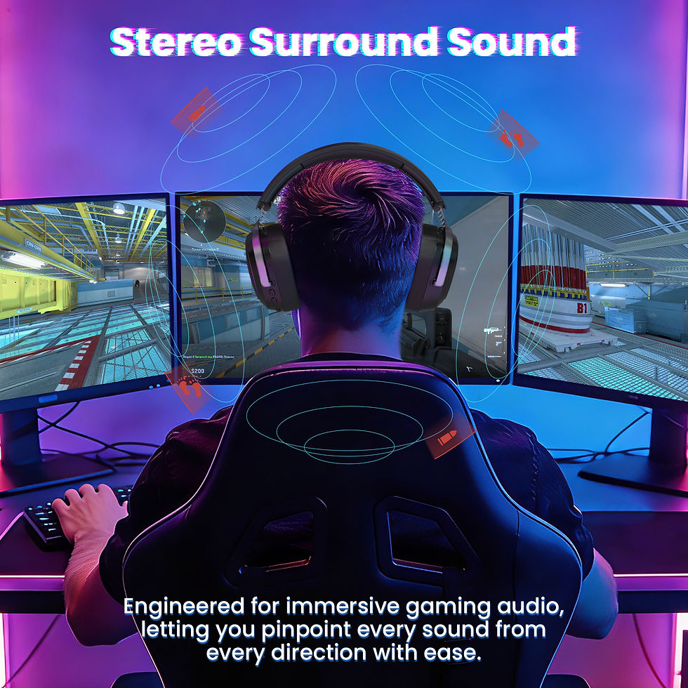 Thumbnail: Attack Shark G800 2.4G Wireless Gaming Headset,Bluetooth 5.3,7.1 Surround Sound,