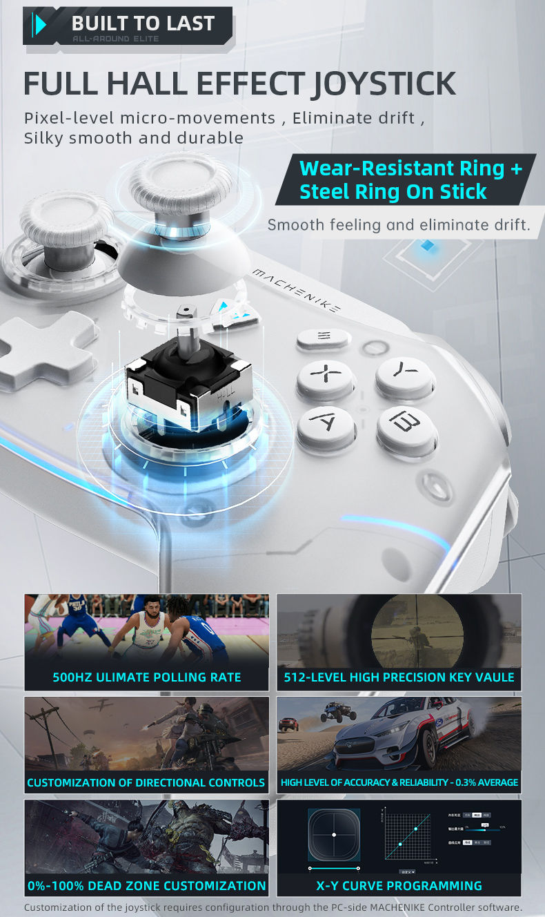 Thumbnail: Gamepad Wireless Gaming Controller Machenike G5 Pro Elite Hall Trigger Joystick 