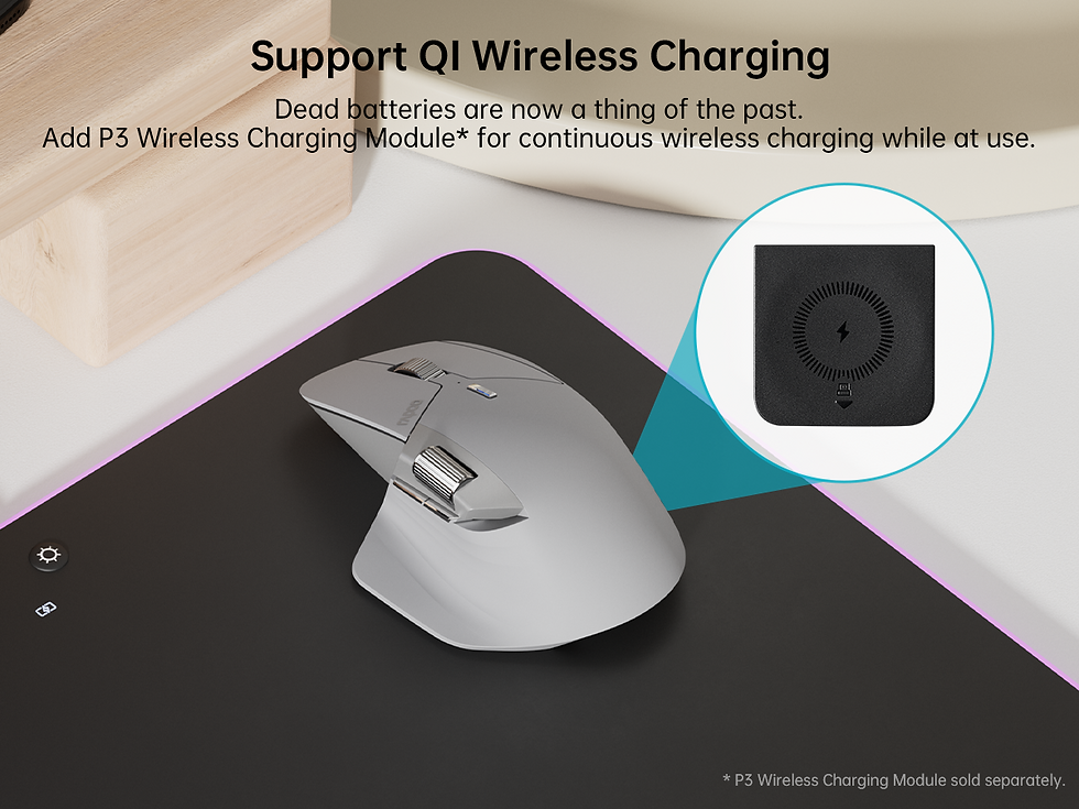 Thumbnail: Rapoo MT760L/MT760M Multi-mode Rechargeable Wireless Mouse Ergonomic 4000 DPI Su