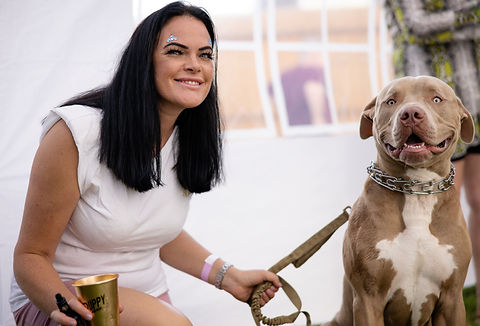 Woman with her pet dog