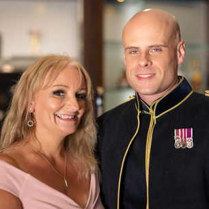 couple posing at event