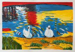 two swans