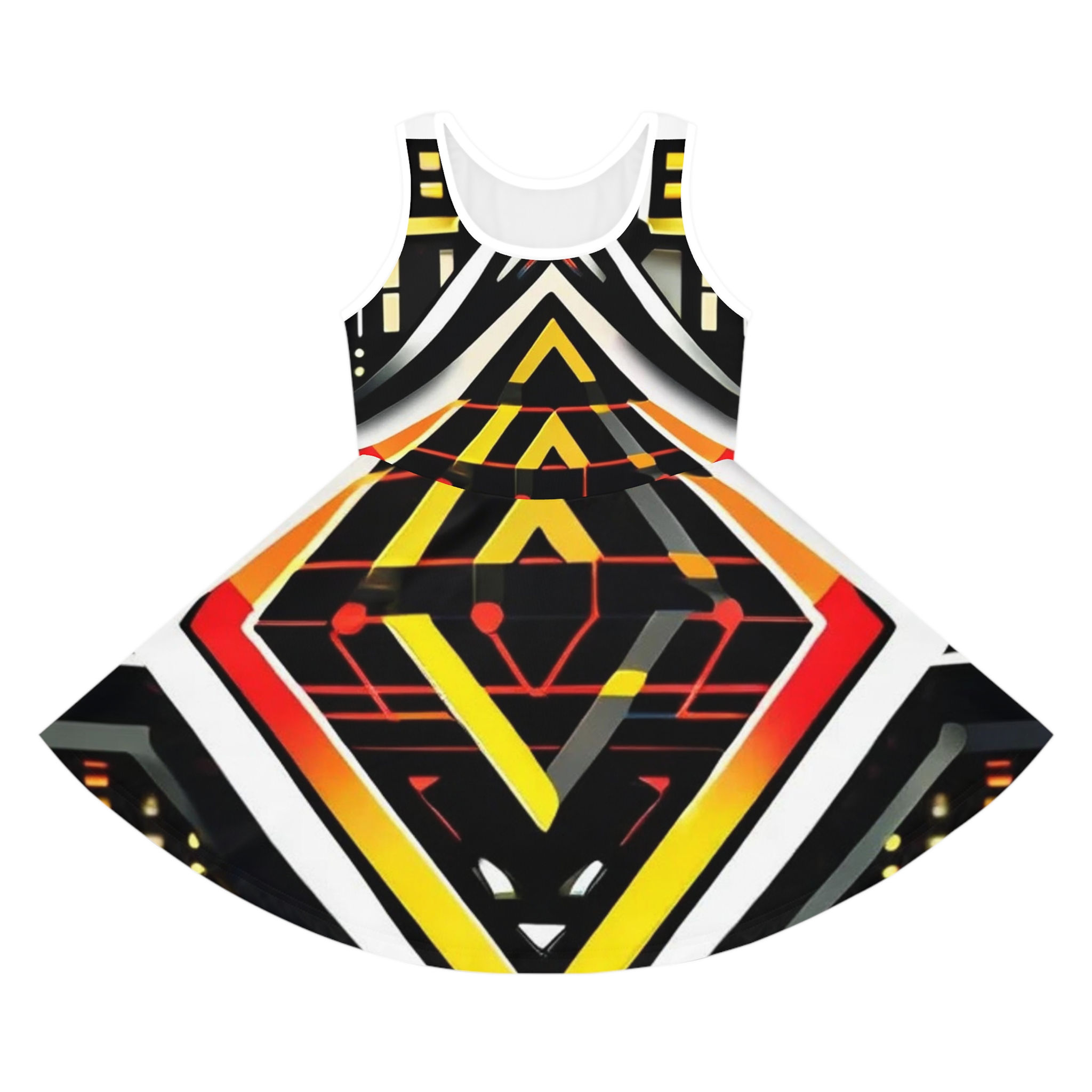 Red Girls' Sleeveless Sundress (AOP)