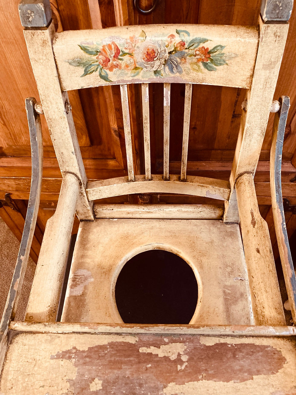 Thumbnail: Vintage Wooden High Chair/Potty Chair