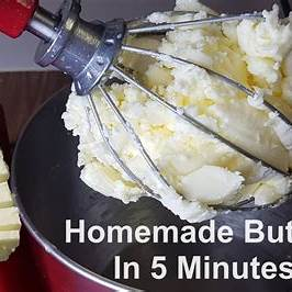 Homemade Butter and Buttermilk Using a KitchenAid Mixer