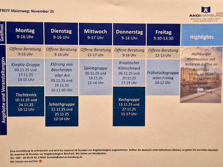 Wochenplan November 2025