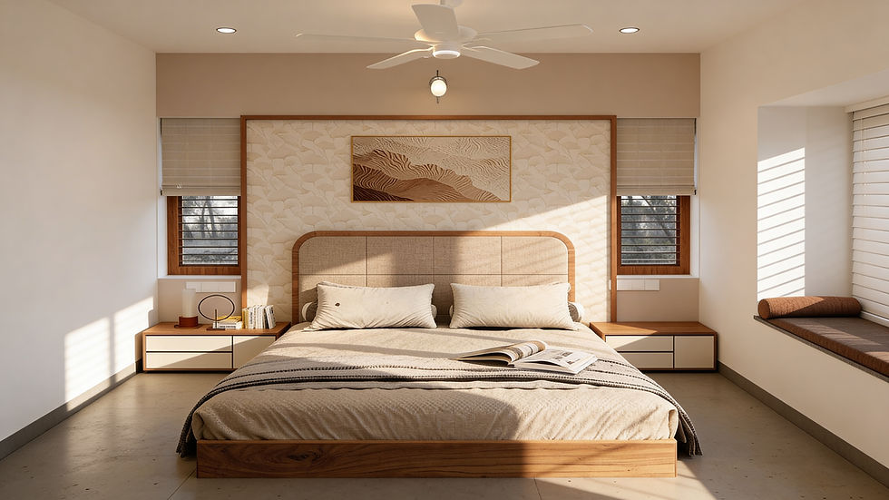 Modern master bedroom interior