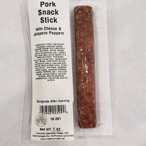 Beef/Pork Snack SticksWith Cheese & Jalapeno Peppers (2 Oz