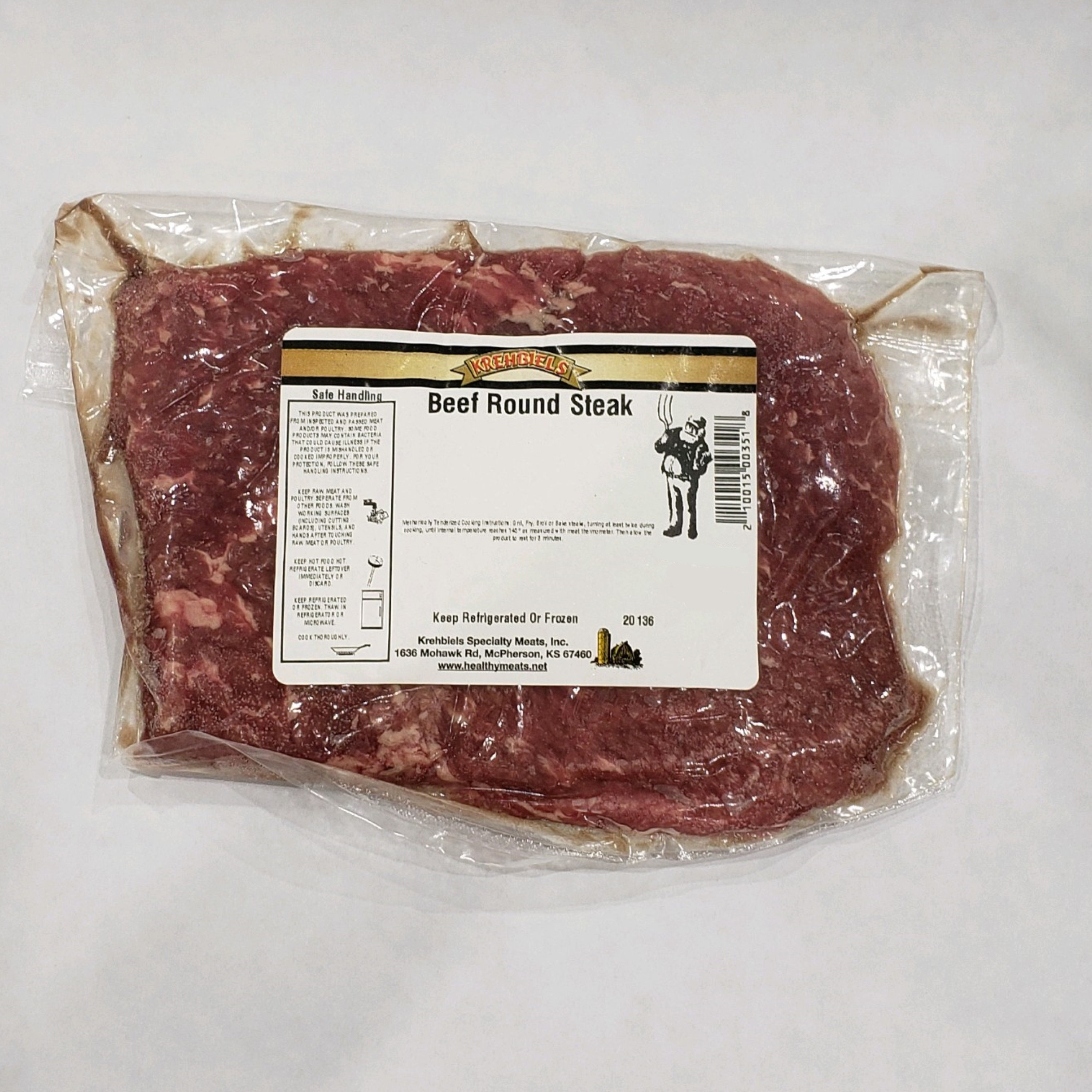 Beef Round Steak (Tenderized) (1.00-1.25 lb.)
