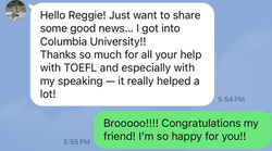 TOEFL course testimonials