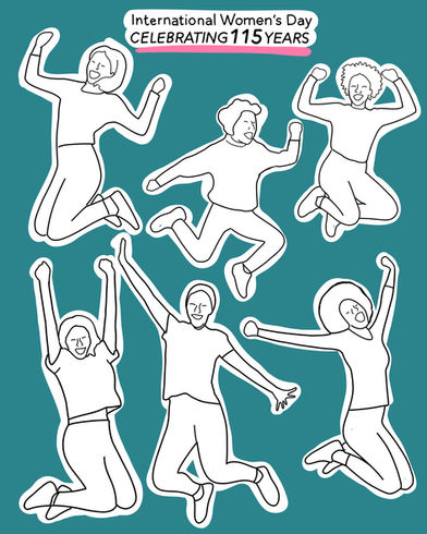 My Illustration for the 115th International Women's Day