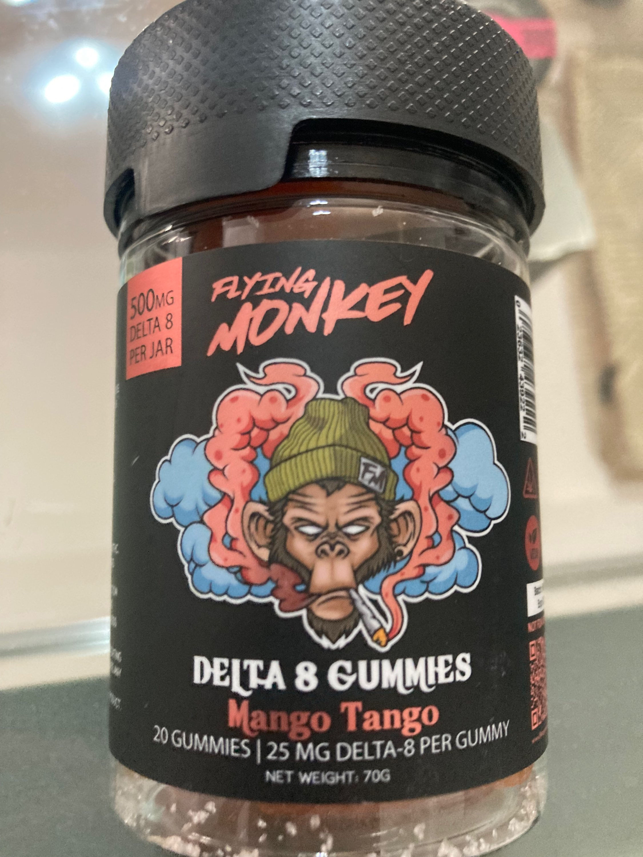 20, 25mg delta 8 Flying monkey Gummies