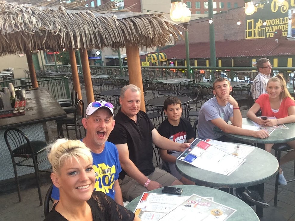 Dinner from the rooftop on Beale Street