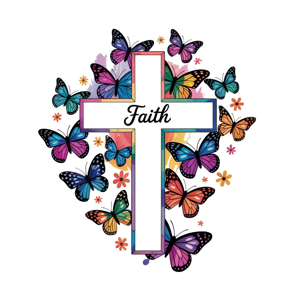 Thumbnail: 🦋 Faith — Butterfly Bloom Cross Tee