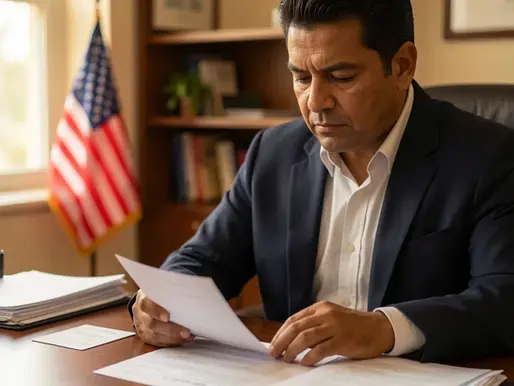 Immigrant reviewing a naturalization application before the USCIS citizenship fee increase
