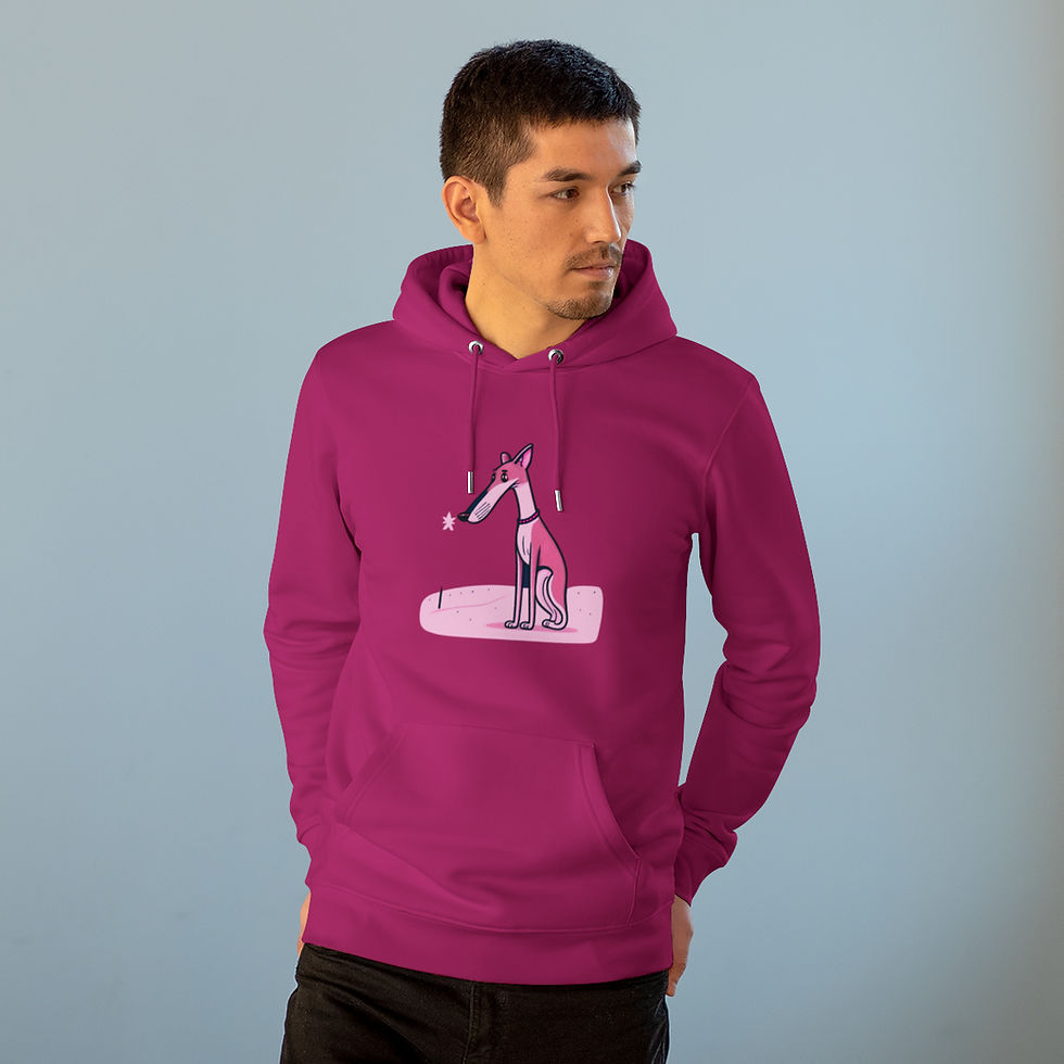 Thumbnail: Cute Pink Greyhound Orchid Flower Hoodie