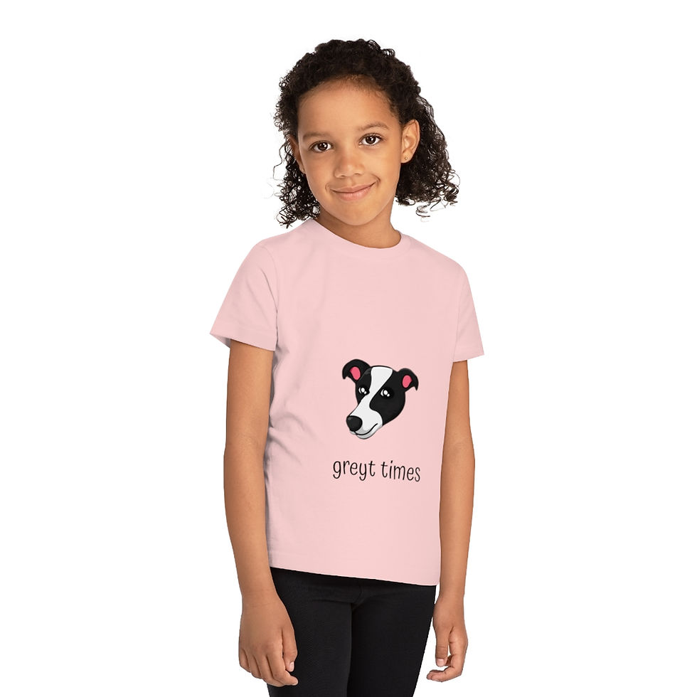 Thumbnail: Childrens Cute Cartoon Greyhound Greyt Times Slogan T shirt