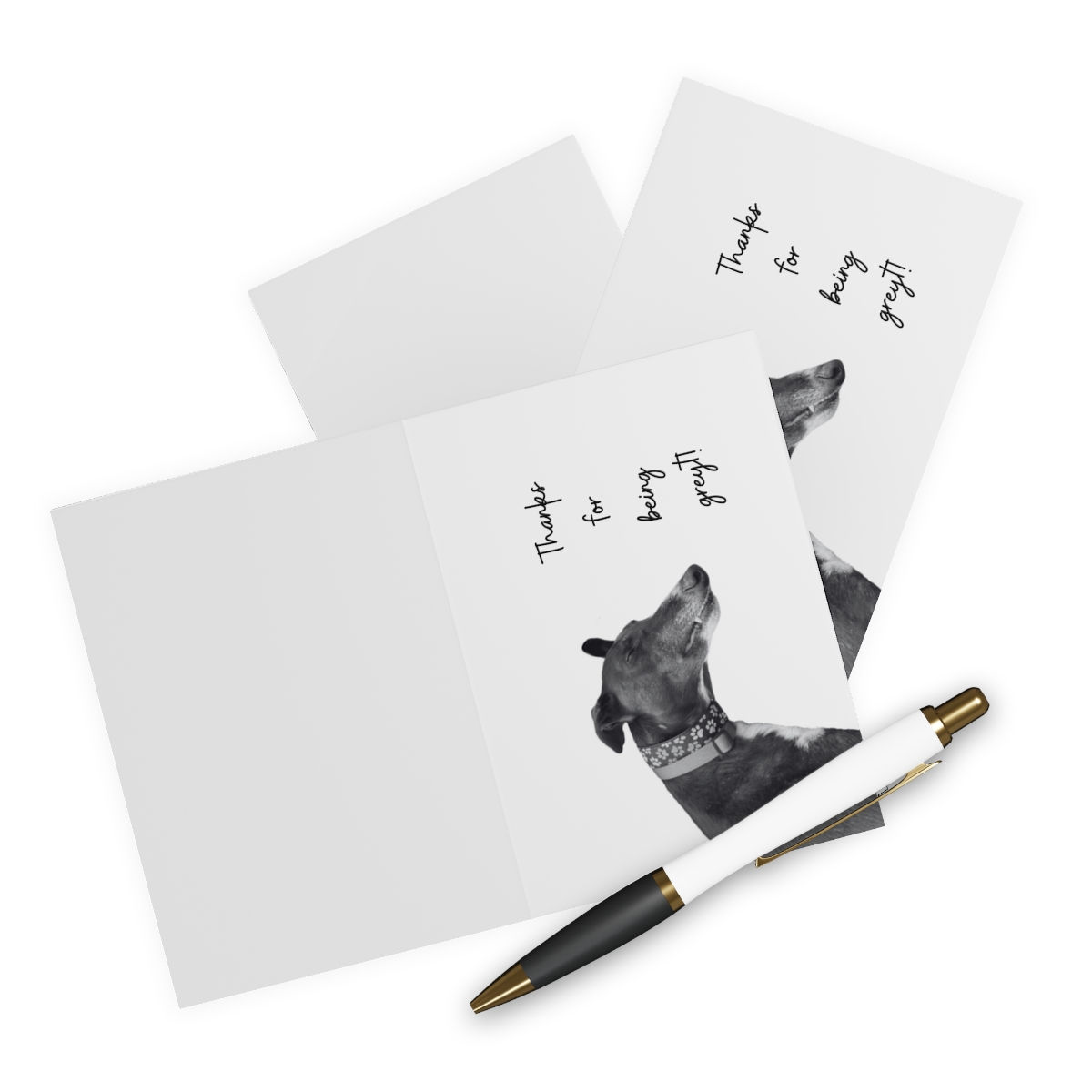 Greyhound Thank You Greeting Cards (5 Pack)