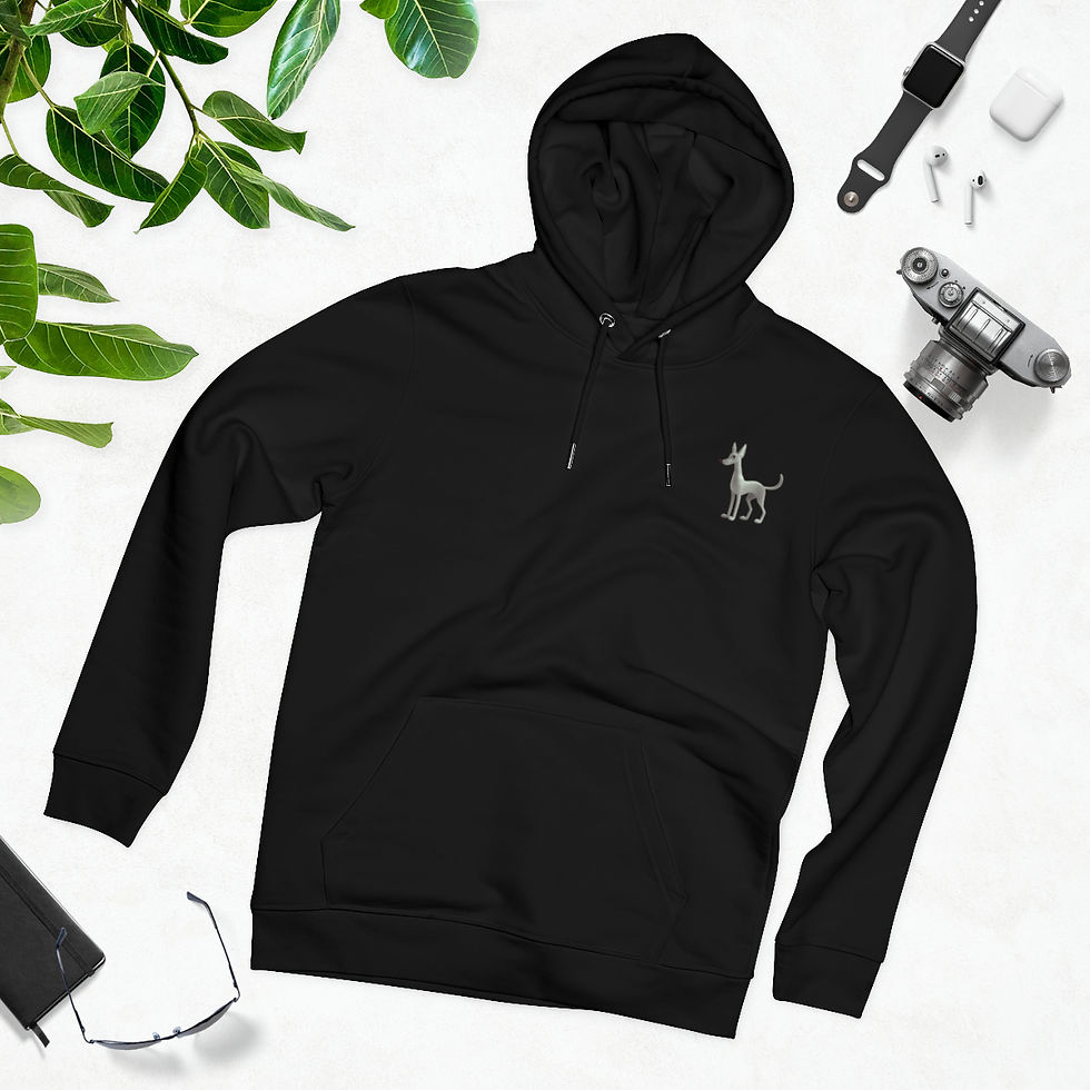 Thumbnail: Cartoon Greyhound Printed Unisex Hoodie