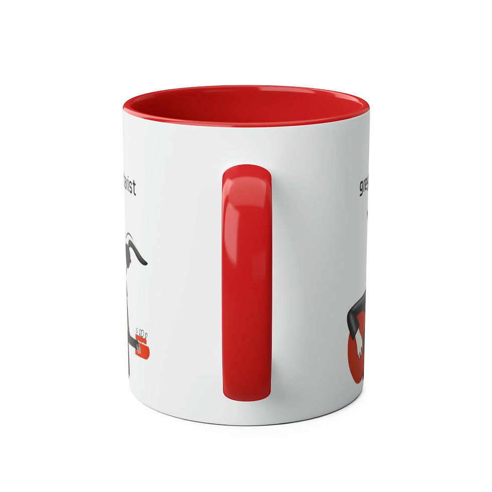 Thumbnail: Cartoon Greyhound Guitarist Printed Mug