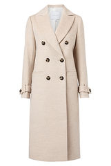 Soft Tailored Trench Coat witchery cream beige nude neutral tan brown camel caramel oatmeal long work evening buttoned double breasted winter autumn fall 2021 fashion colour trends leopard print Bella leopardo