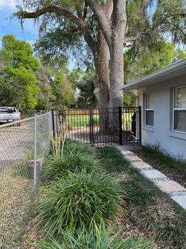 3 Rail Flat Top Aluminum Fence Walk Gate