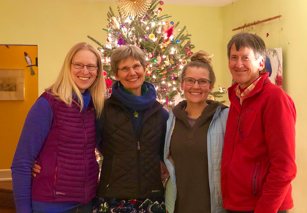 Ruth, me, Helen, Jonathan, Christmas time 2018