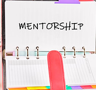 The MENTORSHIP concept phrase. Business concept. A place to copy. Education concept. E-Lea