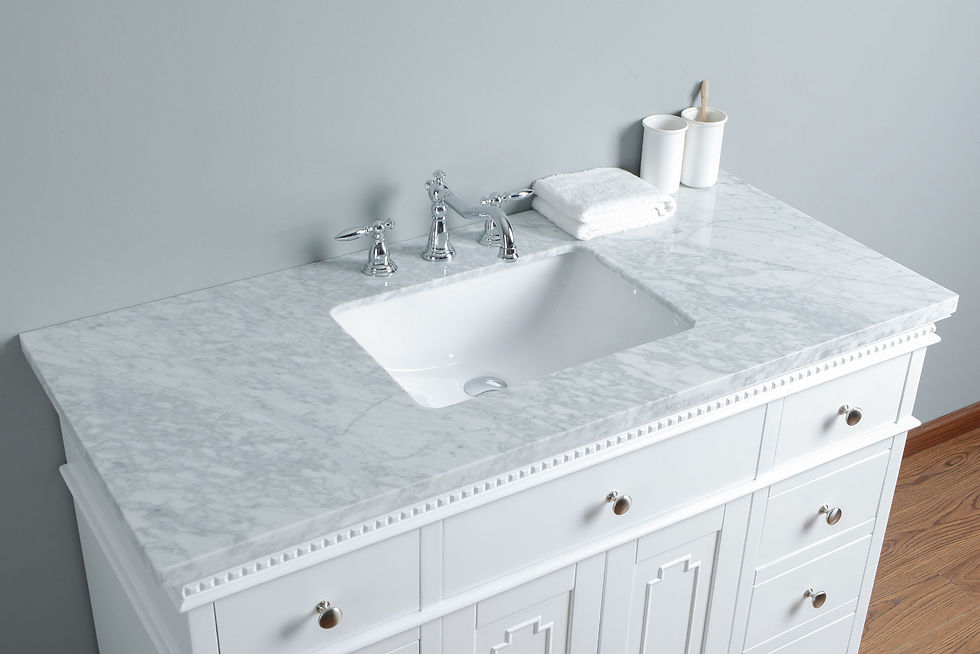 Thumbnail: Abigail Embellished 48" White Single Sink Vanity