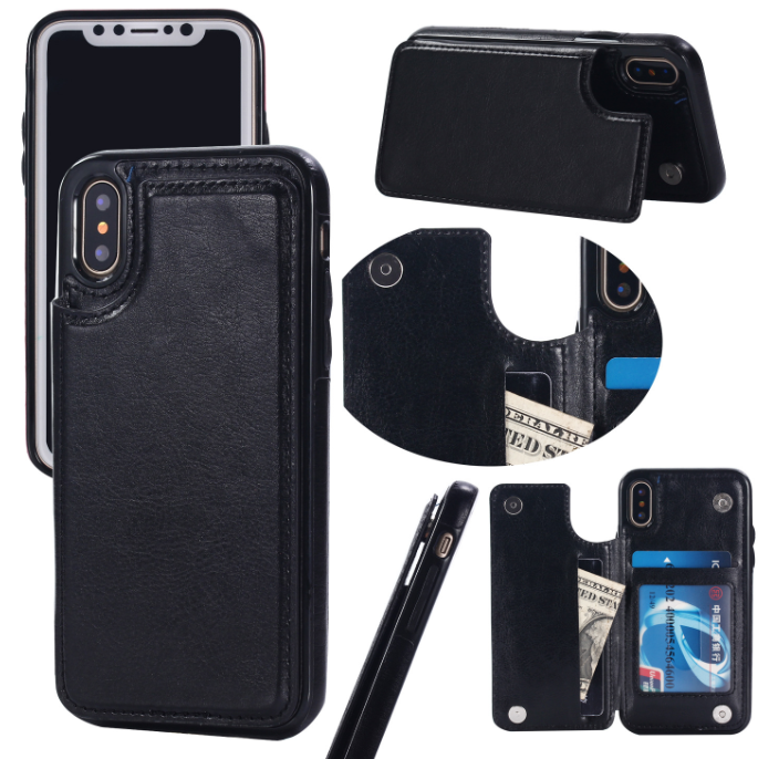 Thumbnail: Card Holder Flip Phone Case for iPhone 8 & Samsung S8+