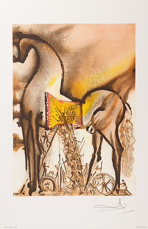 Salvador Dali、LE TRICORNE、海外版希少レゾネ、状態良好 Salvador Dalí: 
