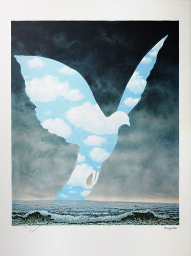 René Magritte La Grande Famille 額装ポスター René MAGRITTE - La Grande Famille (The Large Family)