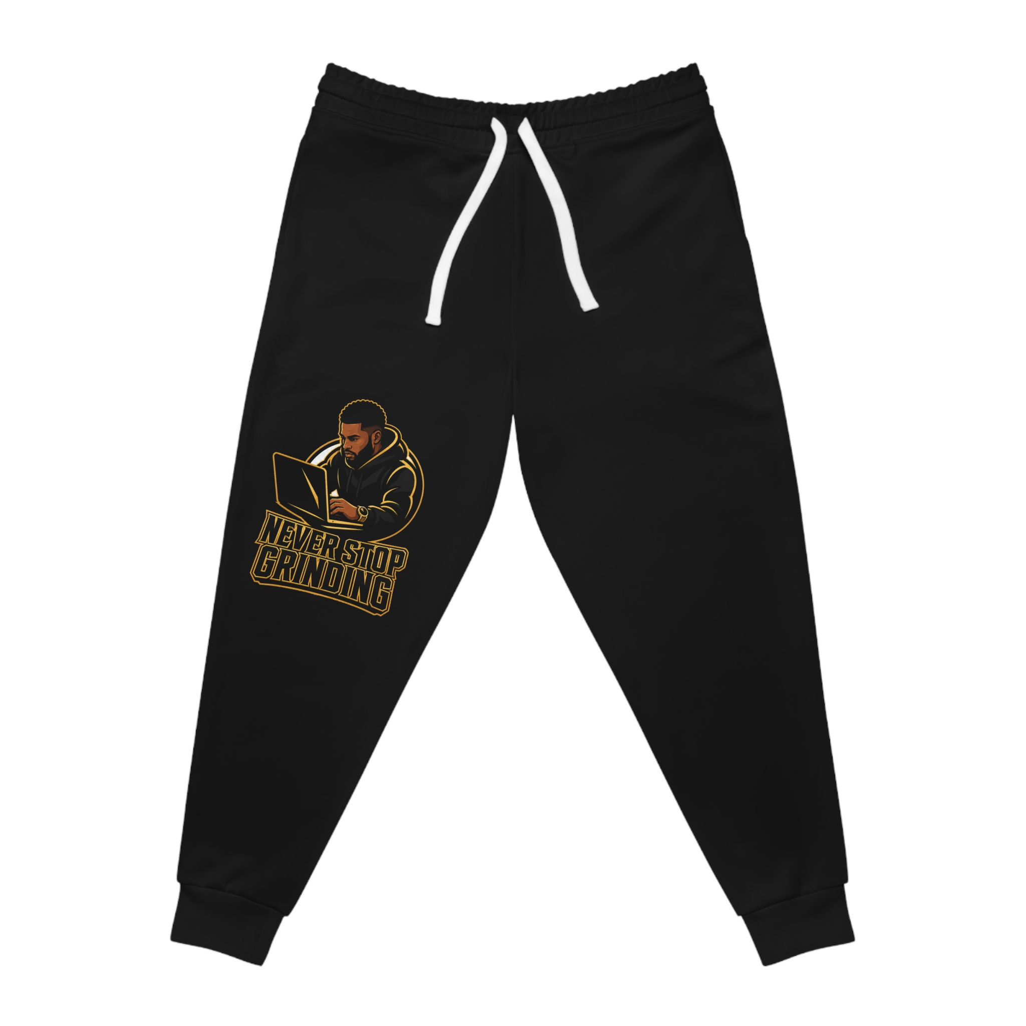 Never Stop Grinding Athletic Joggers — Motivational Workout Sweatpants