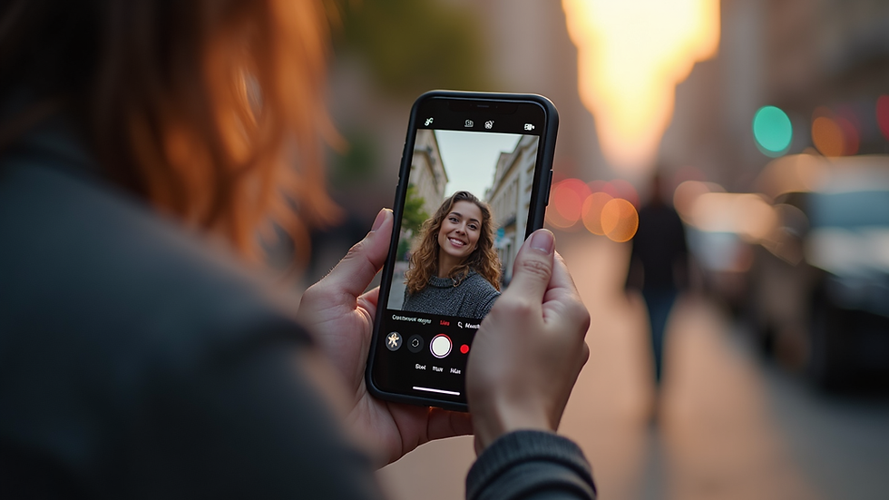 Eye-level view of a smartphone showing a TikTok Live session with active comments