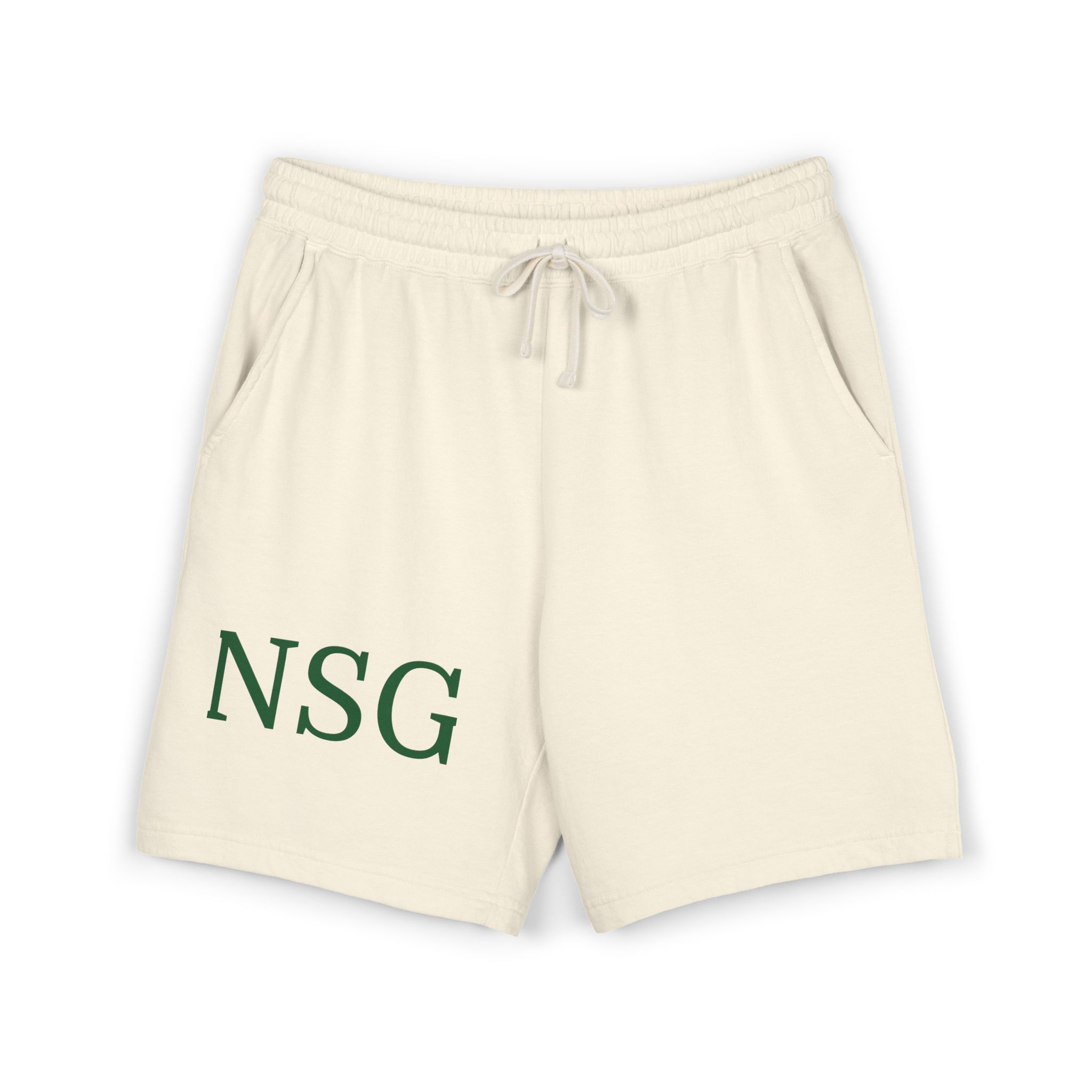 Fleece Sweat Shorts — NSG 'Never Stop Grinding' Beach Graphic
