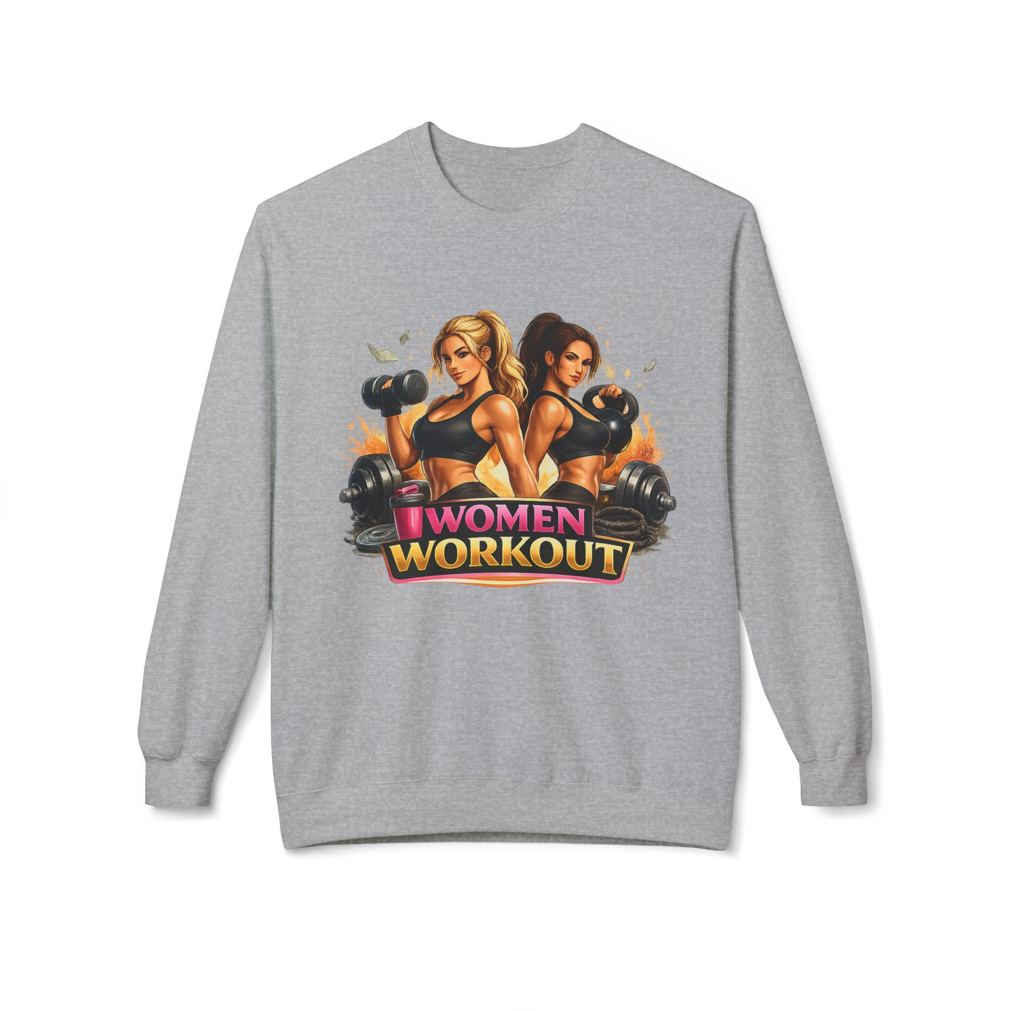 Women Workout Crewneck Sweatshirt — Never Stop Grinding NSG Gym Pullover