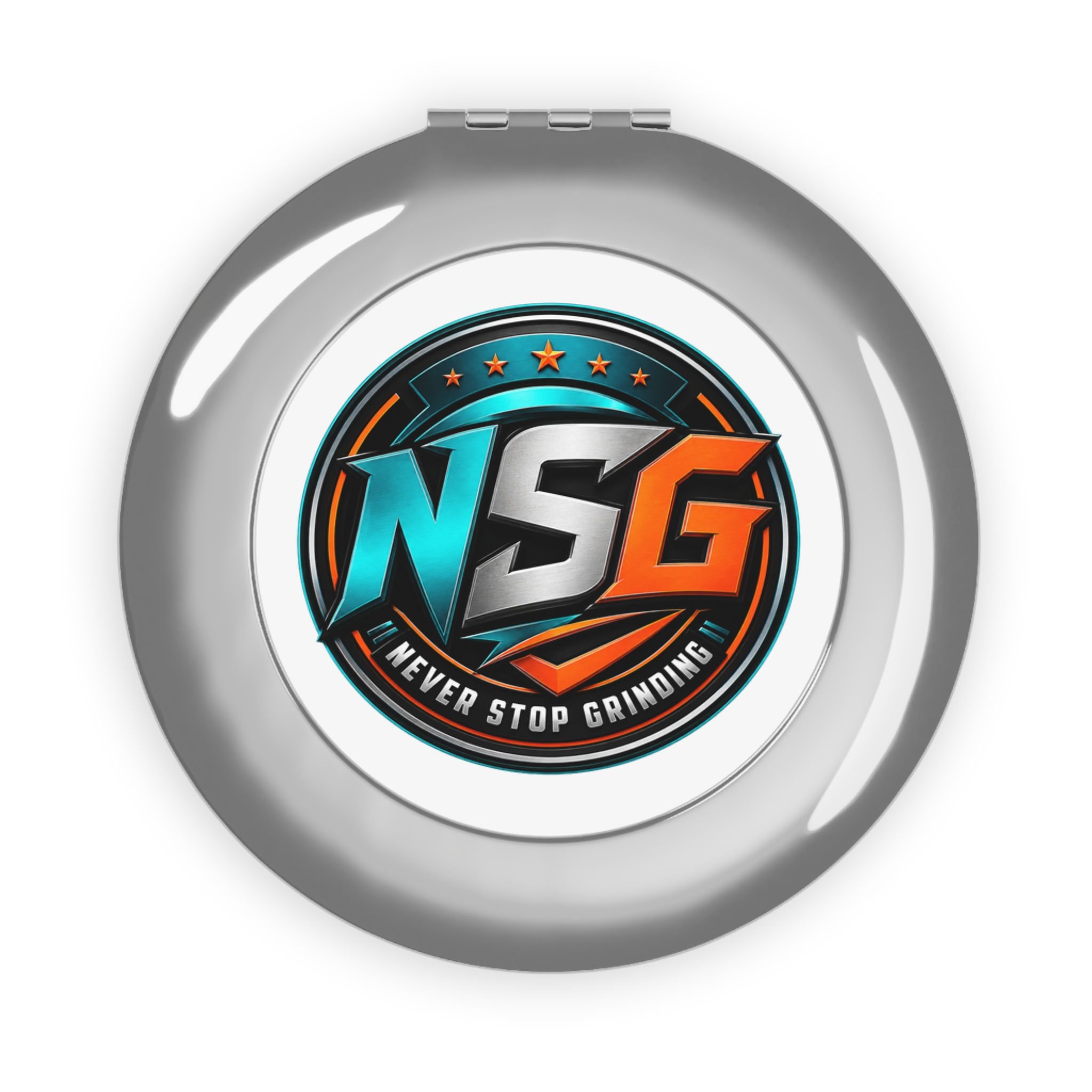 Compact Travel Mirror — NSG "Never Stop Grinding" Logo Pocket Mirror