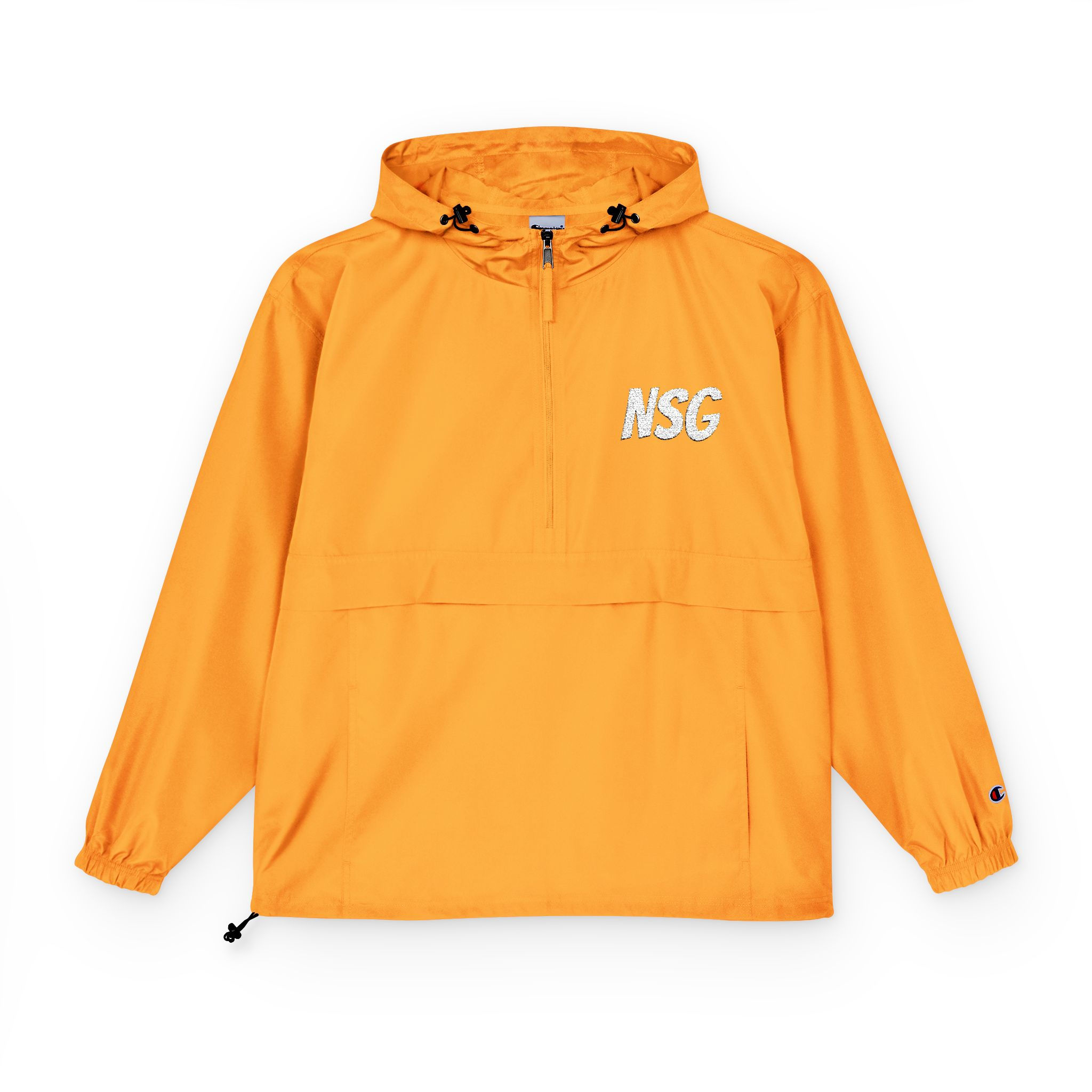 Packable Anorak Jacket — Orange 'NSG' Lightweight Windbreaker