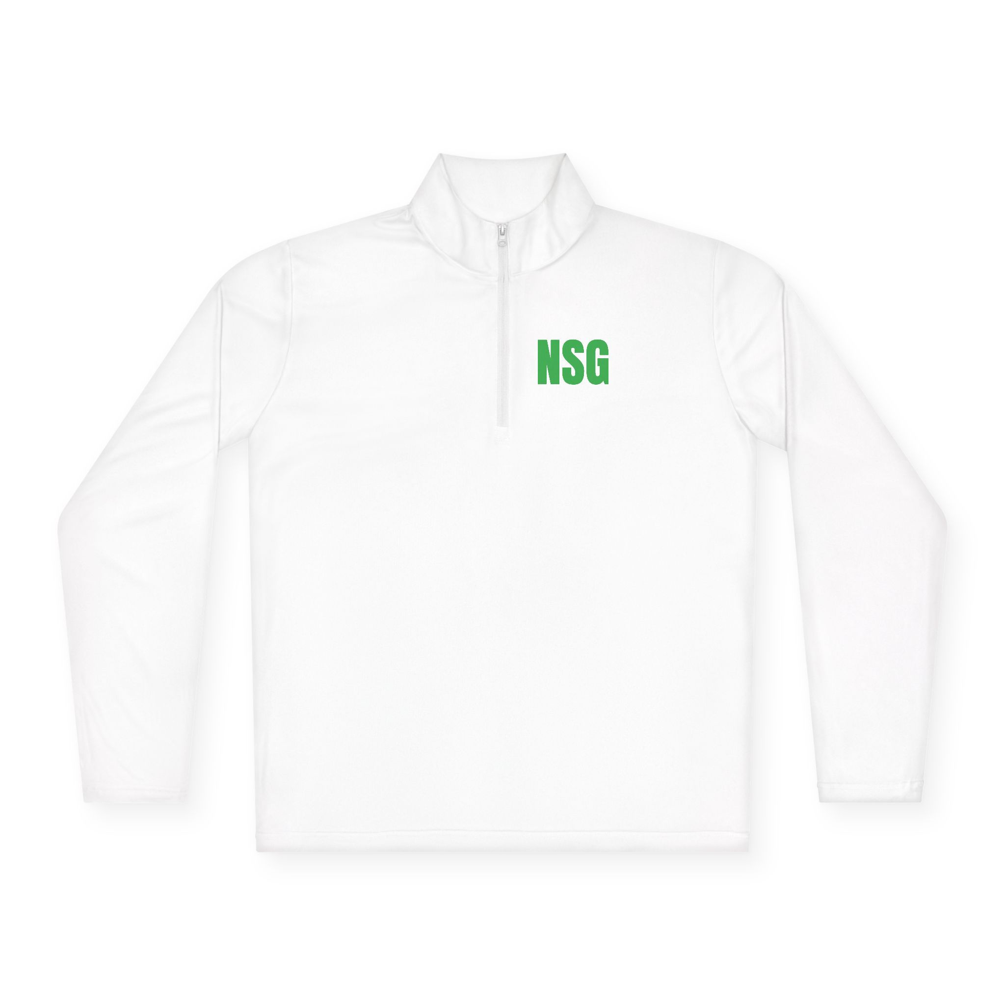 Ducks Waterfowl Quarter-Zip Pullover — Green Mallard Graphic