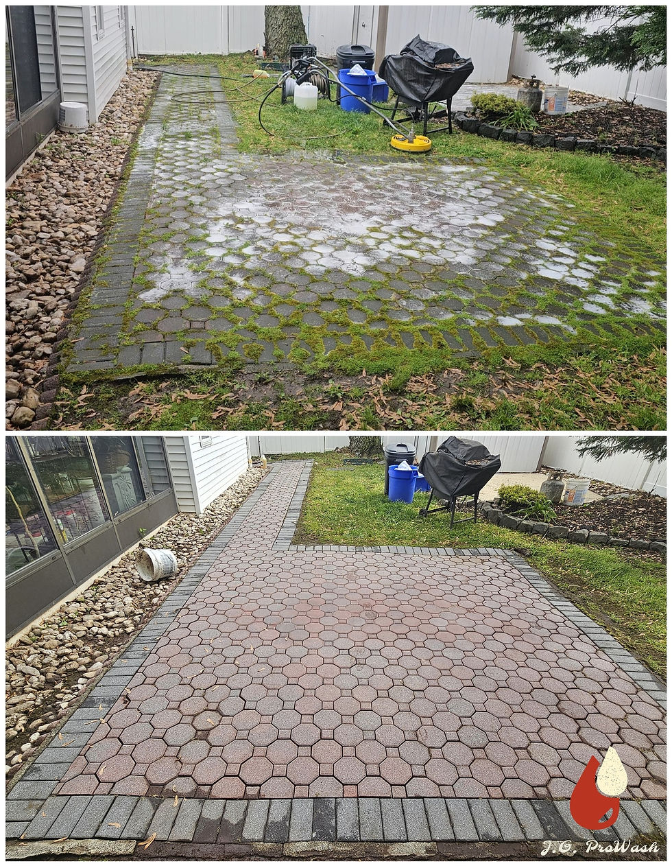paver patio before and after