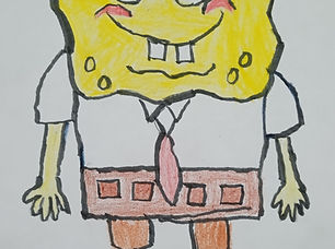Spongebob Color Pencil Art