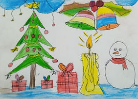 Snow man with Candle
