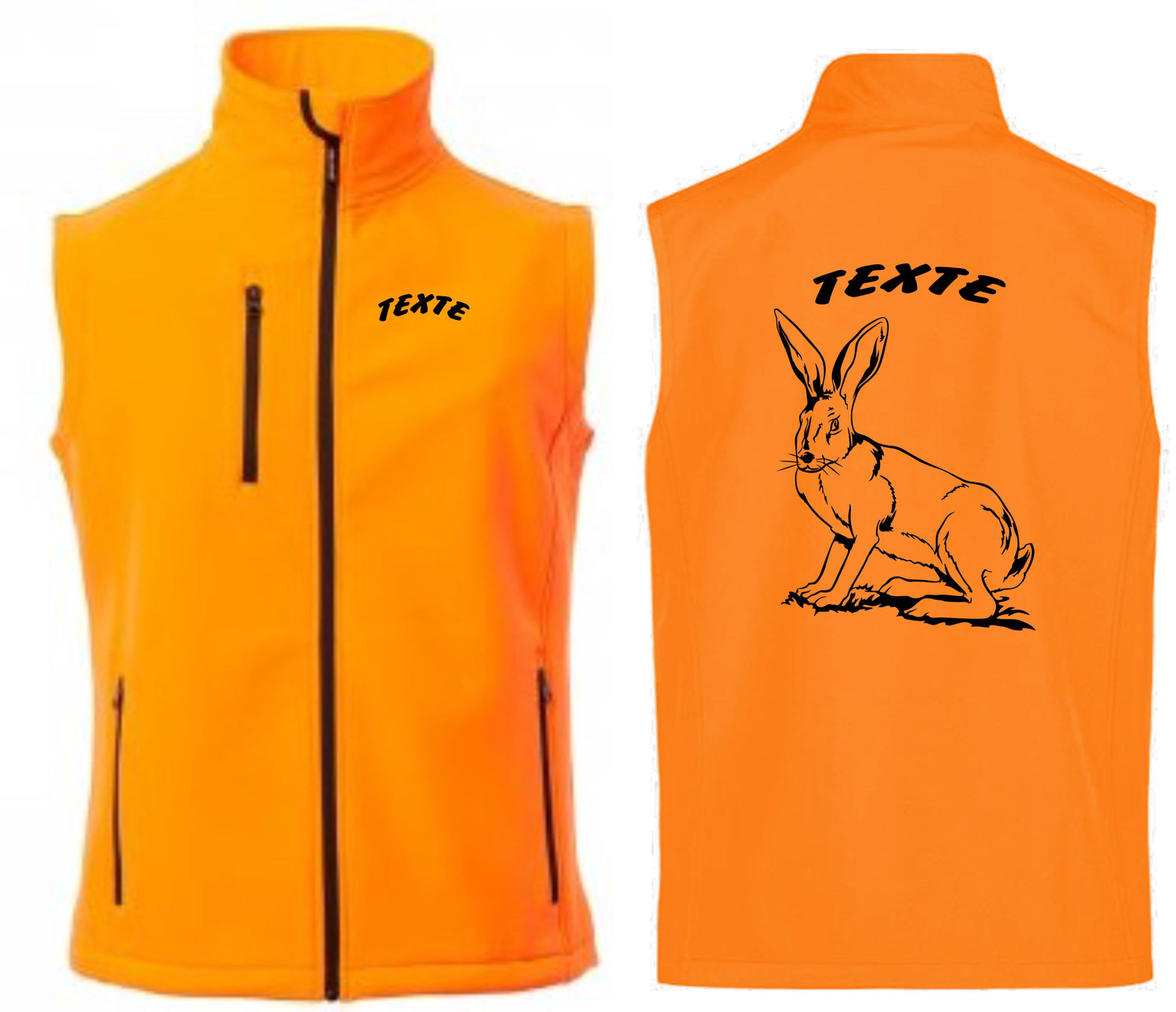 GILET SOFTSHELL fluo LIÈVRE