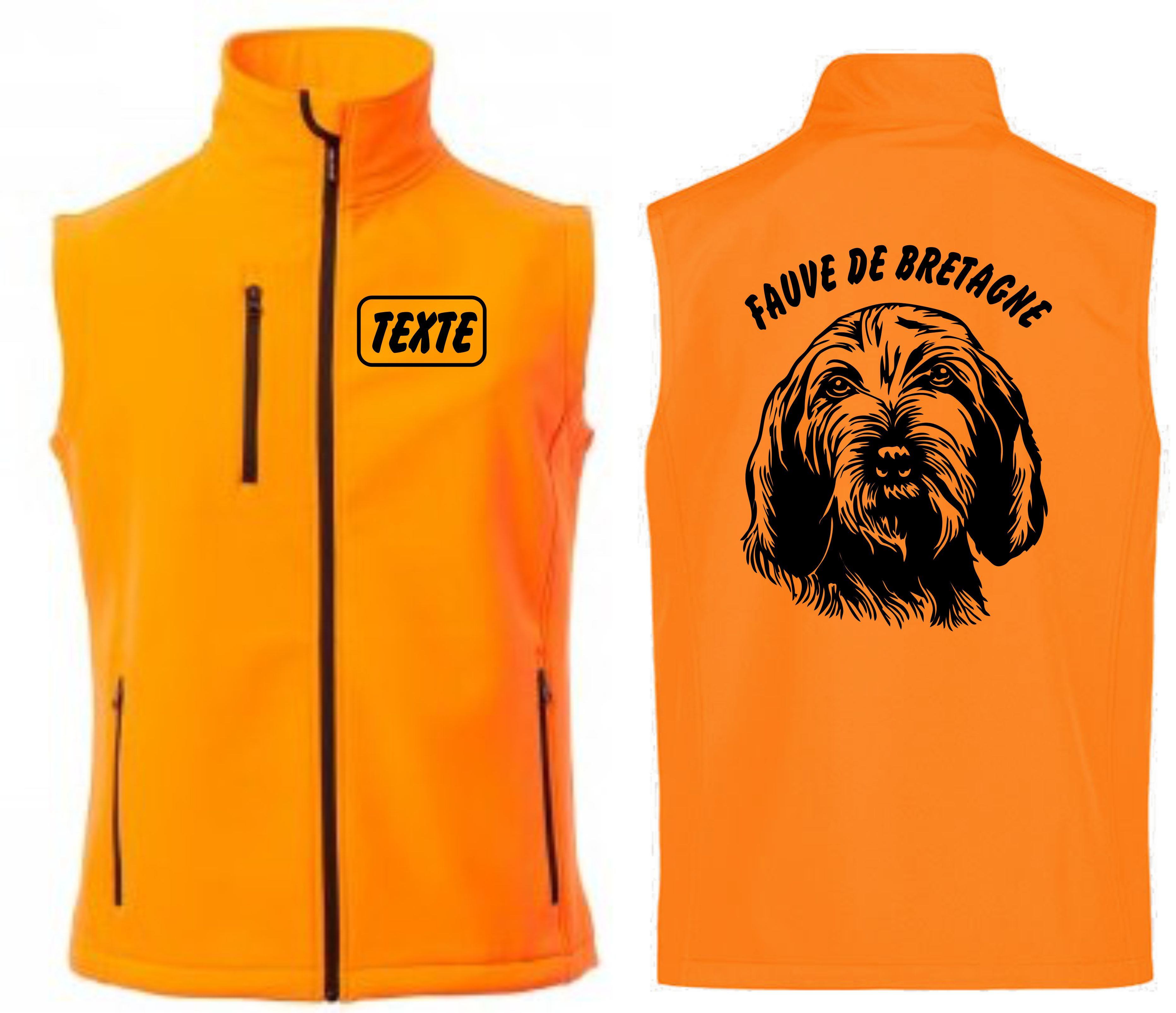 GILET SOFTSHELL Fluo FAUVE DE BRETAGNE